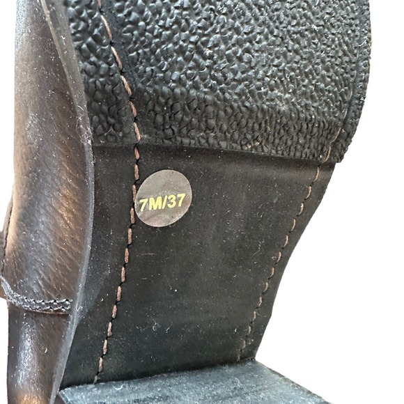 LUCKY BRAND Black Leather Zip Up Equestrian Heston Moto Boot Boots Sz 7 US - Picture 8 of 10